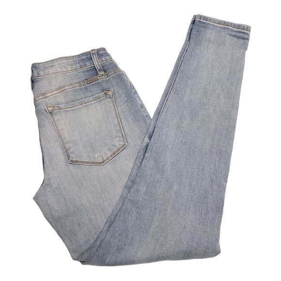 KANCAN USA Estilo 5 Pocket
Button Fly Mid Rise
Distressed Denim Jeans Size 3/25 - Picture 1 of 11